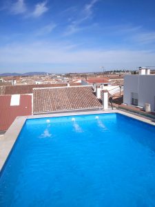 Pisicina en la terraza